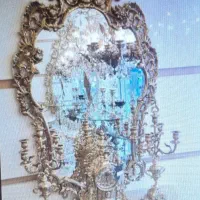 آینه و شمعدان تمام برنز