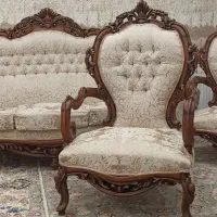 مبل تمام چوب گردو با کاور ژله ای نو و استفاده نشده|مبلمان خانگی و میز عسلی|تهران, وردآورد|دیوار