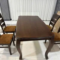 میز شش نفره نهارخوری غذاخوری با چهارتا صندلی