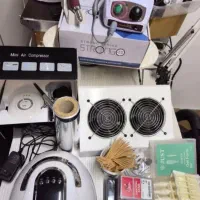 وسایل کاشت ناخن کاملا نو کیف نو با لاک ژل