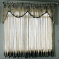 پرده اتاق خواب حریر والان دار( کتیبه)