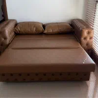 چستر تخت خواب شو چرم طبیعی|مبلمان خانگی و میز عسلی|تهران, مطهری|دیوار