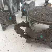 ظروف قدیمی قوری گل مرغ استکان پیوتر هاونگ|قوری، کتری، قهوهساز دستی|تهران, تهرانپارس شرقی|دیوار