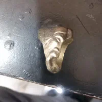 انگشتر شجر رکاب دستکوب همدانی نقره قدیم