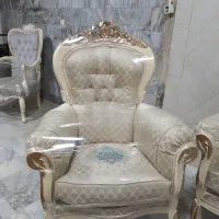 مبل استیل ۷نفره بهمراه جلومبلی درحد نو