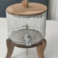 کلمن شیشه ایی طرح چوب