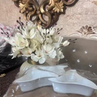 ظرف سرو تنقلات به همراه استند چوبی