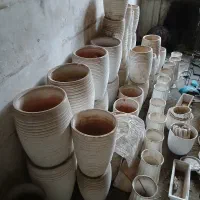 گلدانهای سفالی در ابعاد مختلف نو