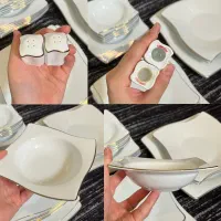 سرویس چینی زرین ایران ۲۹ پارچه لبه طلایی درحدنو