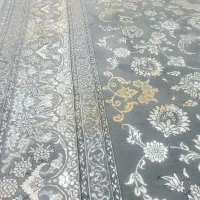 دوتا فرش طوسی تمام نخ