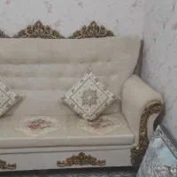 مبل‌هفت‌نفره‌بامیز‌عسلی|مبلمان خانگی و میز عسلی|تربت‌حیدریه, کاشانی|دیوار