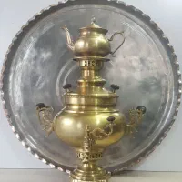 سماور و گلاب پاش|کلکسیون اشیاء عتیقه|قم, شاه ابراهیم|دیوار