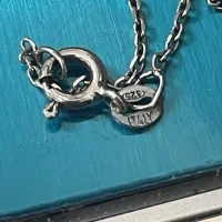 گردنبند نقره زنانه بافت ریز (دیپلمات تراش دار)