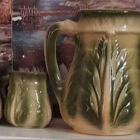 پارچ لیوان سفالی قدیمی