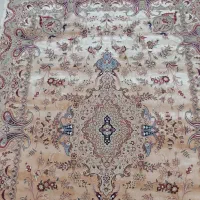 فرش ابریشم ماشینی نفیس دستباف گونه،۴ متری