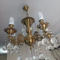 یک جفت لوستر برنز ۵شاخه|لوستر و چراغ آویز|همدان, |دیوار