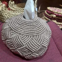 جای دستمال کاغذی  مکرومه ابریشمی|صنایع دستی و سایر لوازم تزئینی|رشت, پیرسرا|دیوار