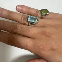 انگشتر توپاز و زبرجد