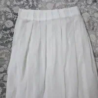 دو عدد پرده حریر سفید صدفی  پنجره دوخته و آماده