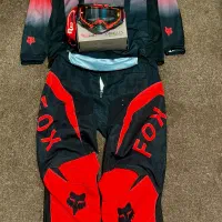 لباس موتورکراس فوکس و عینک ردلاین سالم