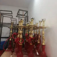 قلیان و میز نیمکت قهوه خانه