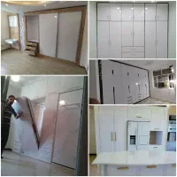 طراحی و اجرای کابینت.کمد.سازهای چوبی هایگلاس.mdf.|خدمات پیشه و مهارت|شهرکرد, |دیوار