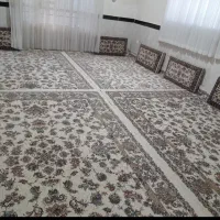 فروش قالی ۶متری با ۵عدد پشتی در حد نو