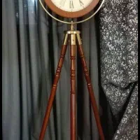 ‌ساعت ایستاده تمام چوب پایه خراطی