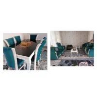 فروش میز ناهار خوری ۶ نفره و مبل ۸ نفره