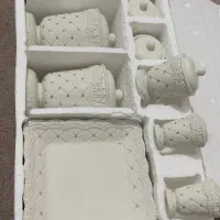 پاسماوری ۱۲ پارچه ی سرامیکی نگین دار|ظروف سرو و پذیرایی|رشت, پیرکلاچای|دیوار