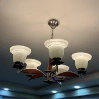 لوستر چوب و فلز