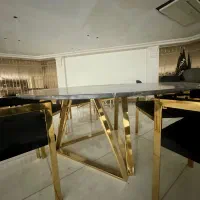 میز و صندلی استیل ۶ نفره صفحه سنگ|میز و صندلی غذاخوری|اصفهان, جلفا|دیوار