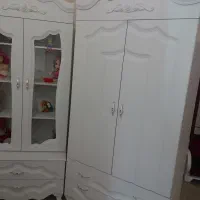 کمد و ویترین دراور تخت دومنظوره وتشک بسیار تمیز|تخت و سرویس خواب|برخوار, |دیوار