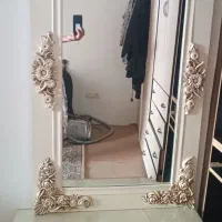 میز کنسول و آینه کلاسیک باروک + ۲ شمعدان هدیه