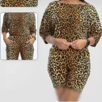 کراپ و شلوارک پلنگی