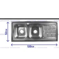 سینک توکار و روکار استیل با گارانتی و سیفون