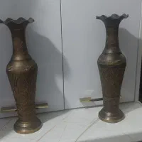 گلدان برنجی قلمکاری نفیس|صنایع دستی و سایر لوازم تزئینی|کرج, گوهردشت|دیوار