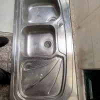 سینک سینی راست دو لگن اخوان عرض 60 در حد آکبند|مصالح و تجهیزات ساختمان|تهران, فلاح|دیوار