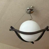 لوستر جنس چوبی و حباب|لوستر و چراغ آویز|کرمانشاه, |دیوار