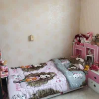 تخت یک نفره باپاتختی وکمد