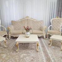 مبل استیل کلاسیک ۷نفره تمام چوب