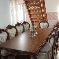 مبل سلطنتی ۷ نفره،همراه نهار خوری ۸نفره وکاور|مبلمان خانگی و میز عسلی|آستانه اشرفیه, |دیوار