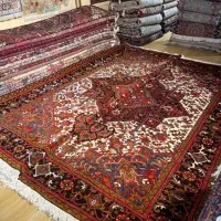 فرش جفت ۹ متری هریس پشم دستریس رنگ گیاهی کف کرم|فرش|تهران, سلسبیل شمالی|دیوار