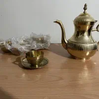 قوری و فنجان برنجی هندی