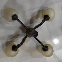 لوستر چوبی قدیمی ۴ شاخه|لوستر و چراغ آویز|محمودآباد, |دیوار