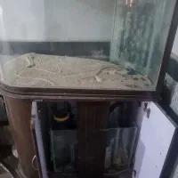 آکواریوم شور با شیشه مخصوص با وسایل خارجی|ماهی|تبریز, |دیوار