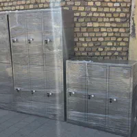 کمد فلزی لباس فایل اداری دوبل شلف دکوری اکسسوری