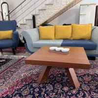 دو دست مبل هفت نفره آبی و قهوه ای