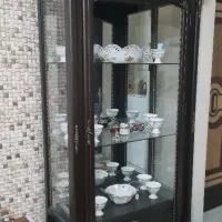 بوفه ویترینی چوبی