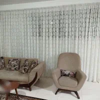 پرده پذیرایی و اتاق خواب